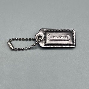 Coach Gunmetal Leather Replacement Purse Hang Tag Charm